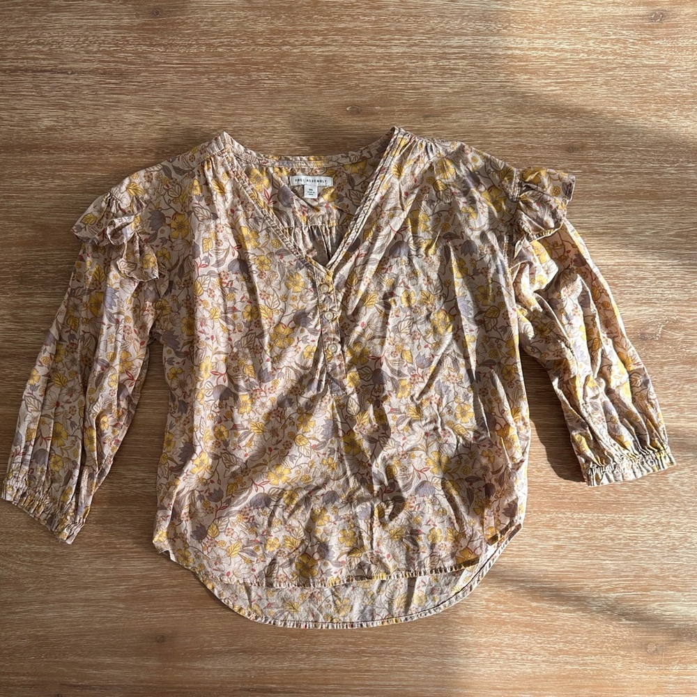 Free Assembly Floral Cotton Top